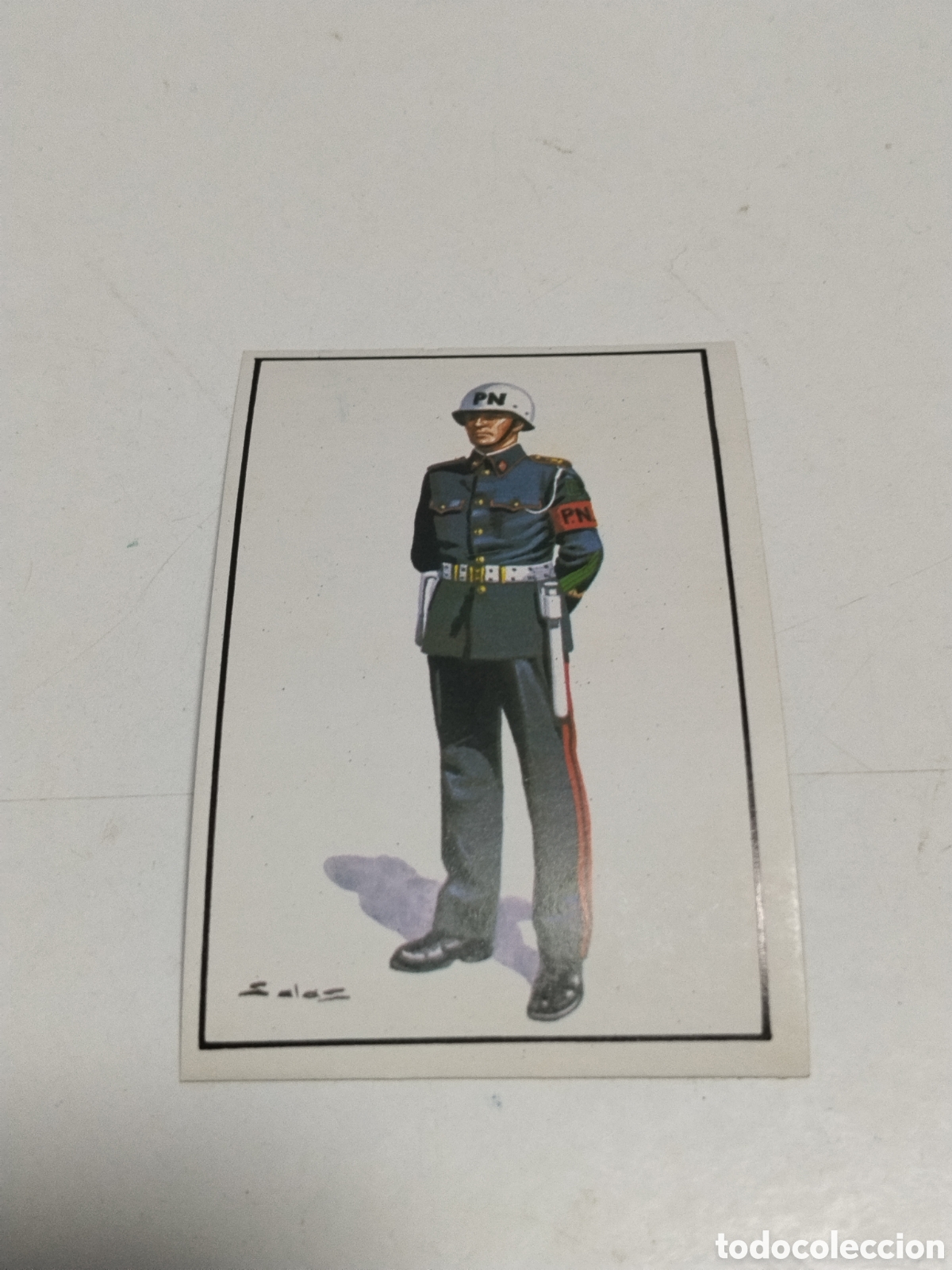 Coleccionismo cromos antiguos: Cromo Nuestros Ejercitos Polic&iacute;a naval en uniforme de invierno .