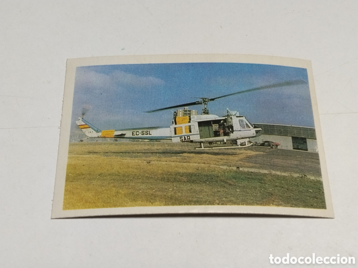 Coleccionismo cromos antiguos: Cromo Nuestros Ejercitos Helic&oacute;ptero AB-205 (HE-10).