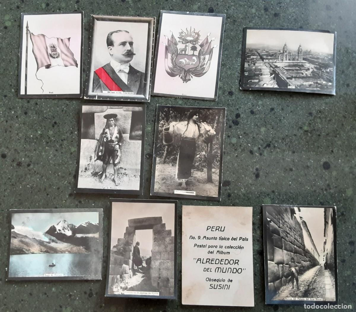 Coleccionismo cromos antiguos: PER&Uacute;, SERIE COMPLETA DE 10 CROMOS CUBANOS, ALREDEDOR DEL MUNDO, SUSINI