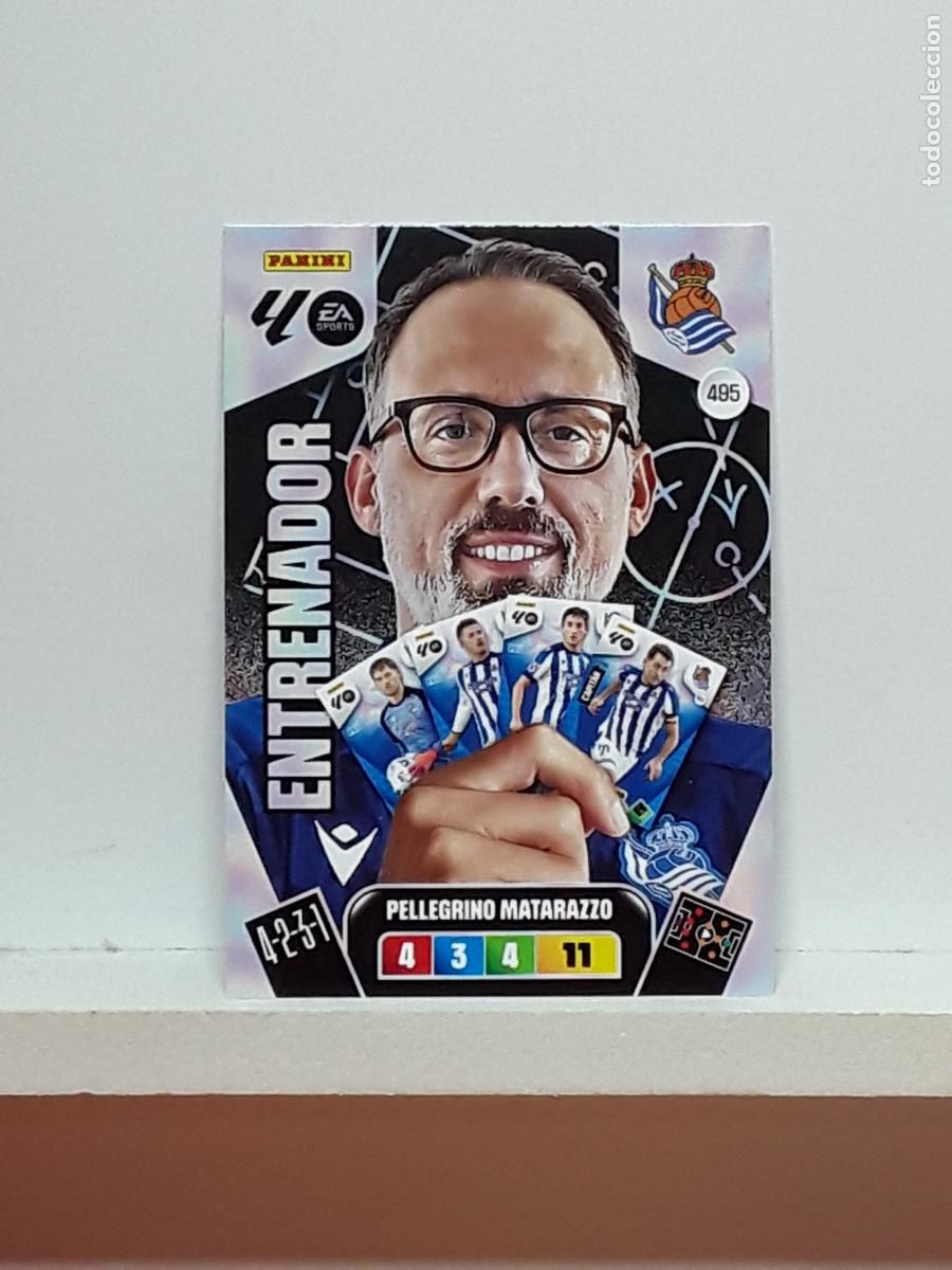 Collectable Antique Stickers: ADRENALYN 2025 2026 25 26 ALBUM PANINI LIGA N 495 REAL SOCIEDAD ENTRENADOR PELLEGRINO MATARAZZO