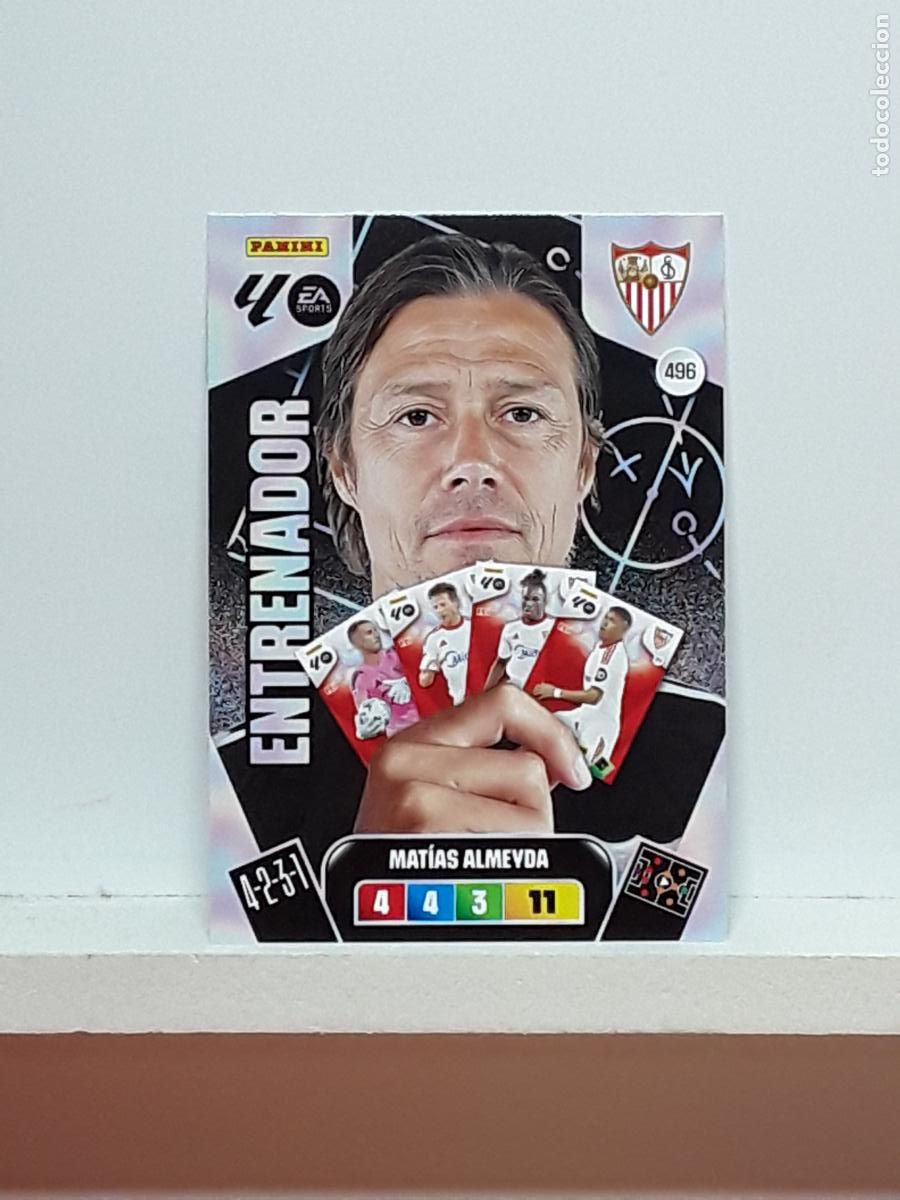 Collectable Antique Stickers: ADRENALYN 2025 2026 25 26 ALBUM PANINI LIGA N 496 SEVILLA ENTRENADOR MATIAS ALMEYDA