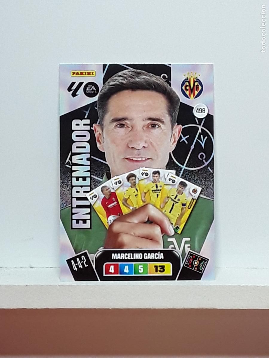 Coleccionismo cromos antiguos: ADRENALYN 2025 2026 25 26 ALBUM PANINI LIGA N 498 VILLARREAL ENTRENADOR MARCELINO GARCIA
