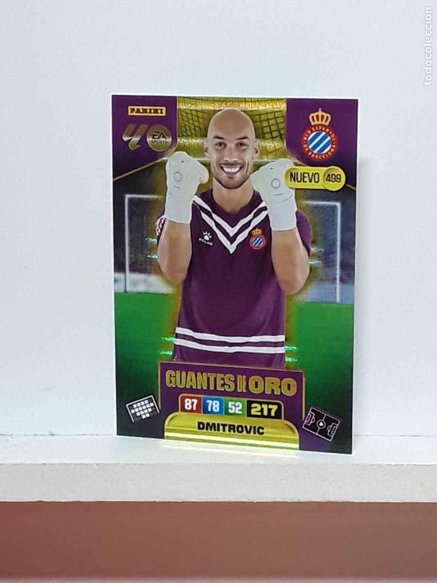 Coleccionismo cromos antiguos: ADRENALYN 2025 2026 25 26 ALBUM PANINI LIGA N 499 ESPANYOL GUANTES DE ORO DMITROVIC