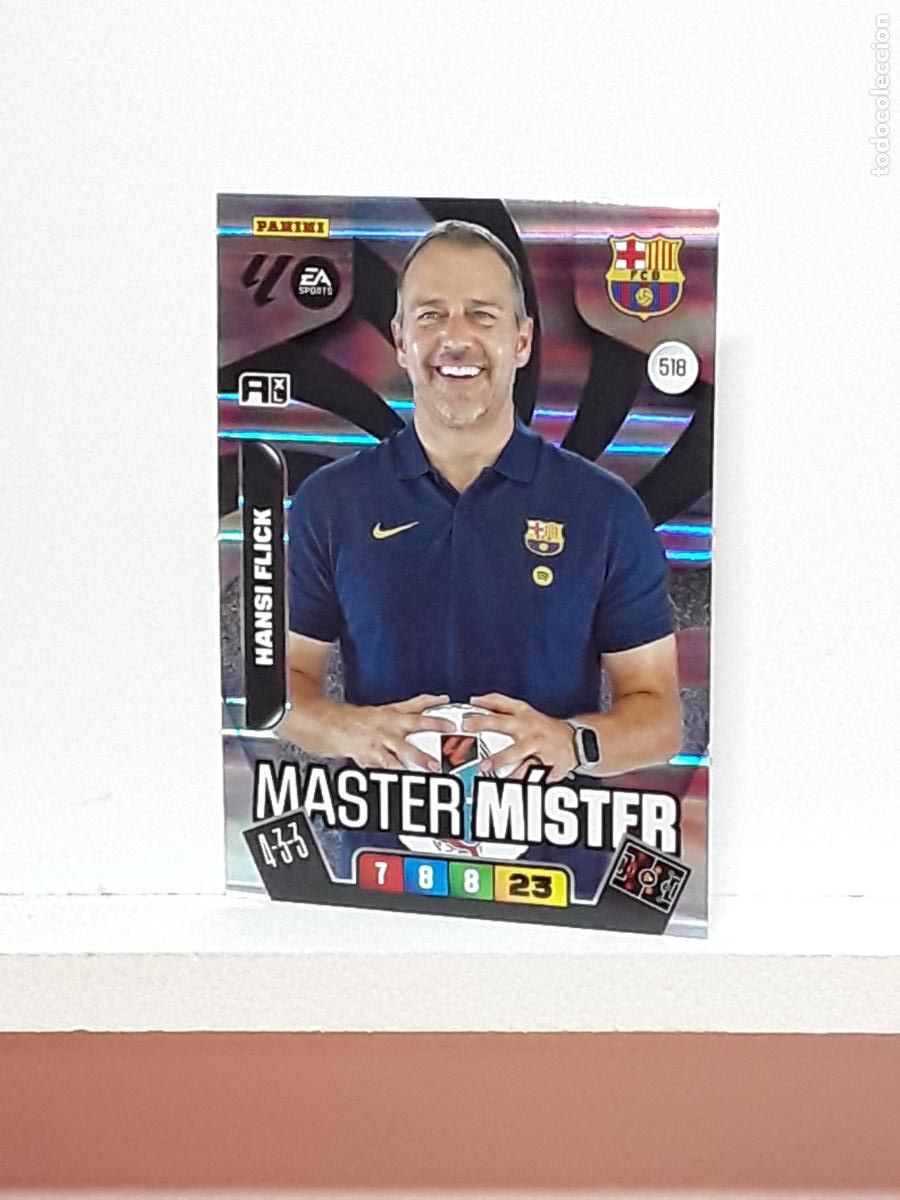 Coleccionismo cromos antiguos: ADRENALYN 2025 2026 25 26 ALBUM PANINI LIGA N 518 BARCELONA ENTRENADOR MASTER MISTER HANSI FLICK