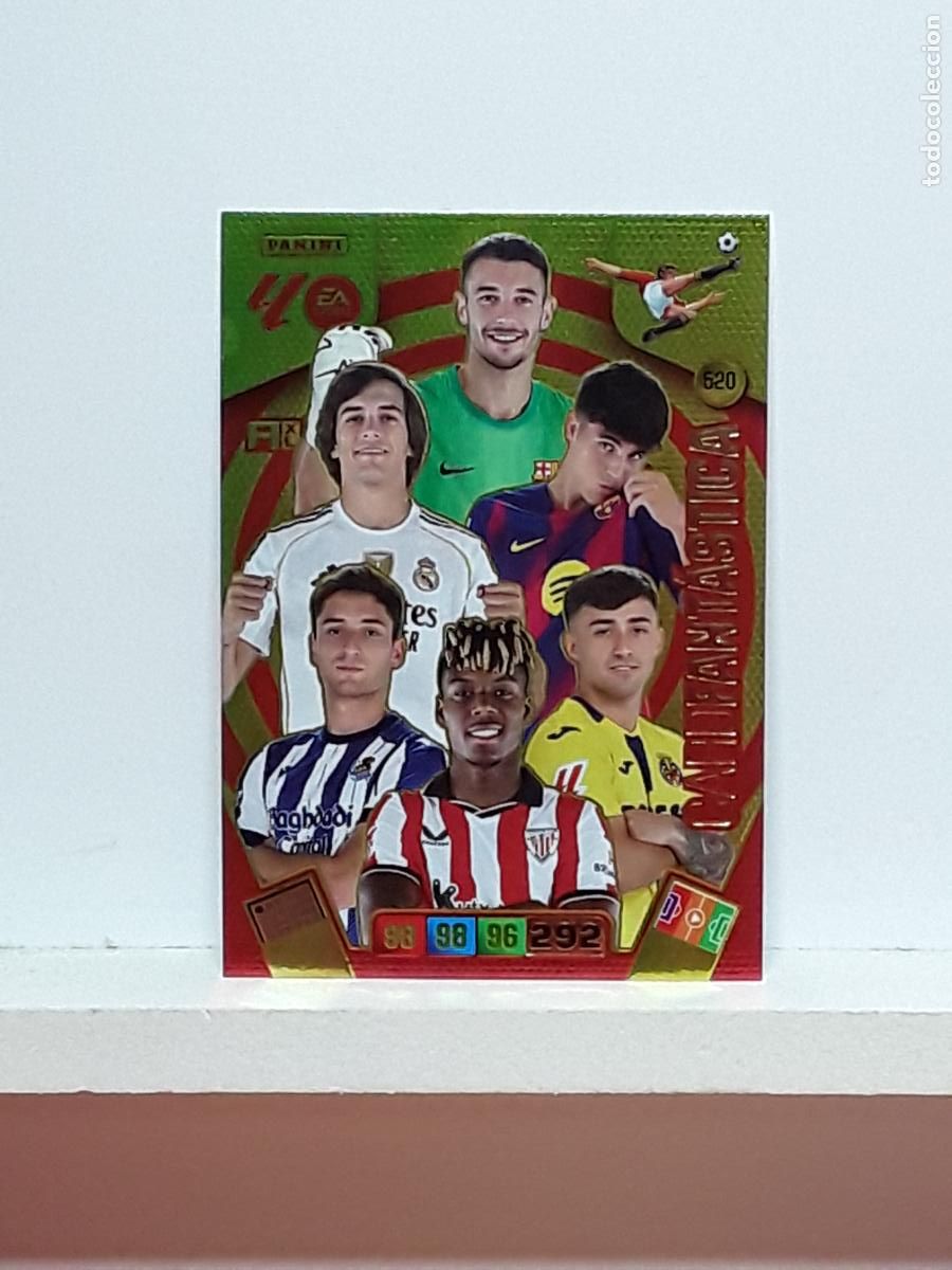 Coleccionismo cromos antiguos: ADRENALYN 2025 2026 25 26 ALBUM PANINI LIGA N 520 REAL MADRID BARCELONA CARD FANTASTICA BO CUBARSI