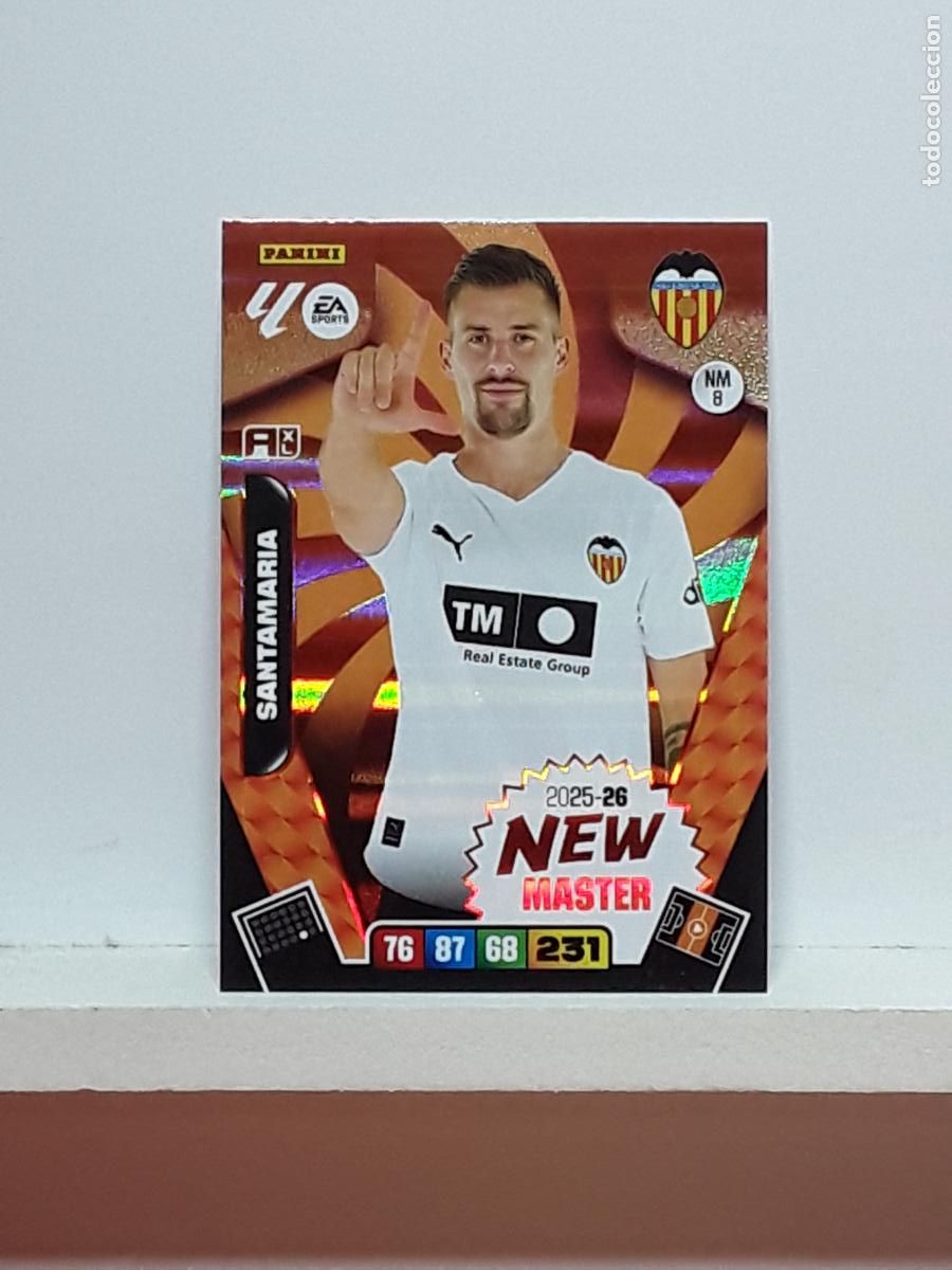 Coleccionismo cromos antiguos: ADRENALYN 2025 2026 25 26 ALBUM PANINI LIGA N NM8 NM 8 VALENCIA NEW MASTER SANTAMARIA