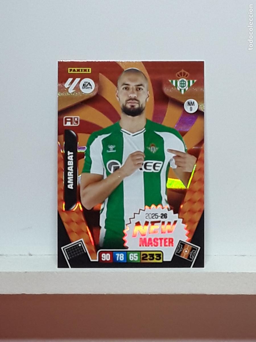 Coleccionismo cromos antiguos: ADRENALYN 2025 2026 25 26 ALBUM PANINI LIGA N NM9 NM 9 BETIS NEW MASTER AMRABAT
