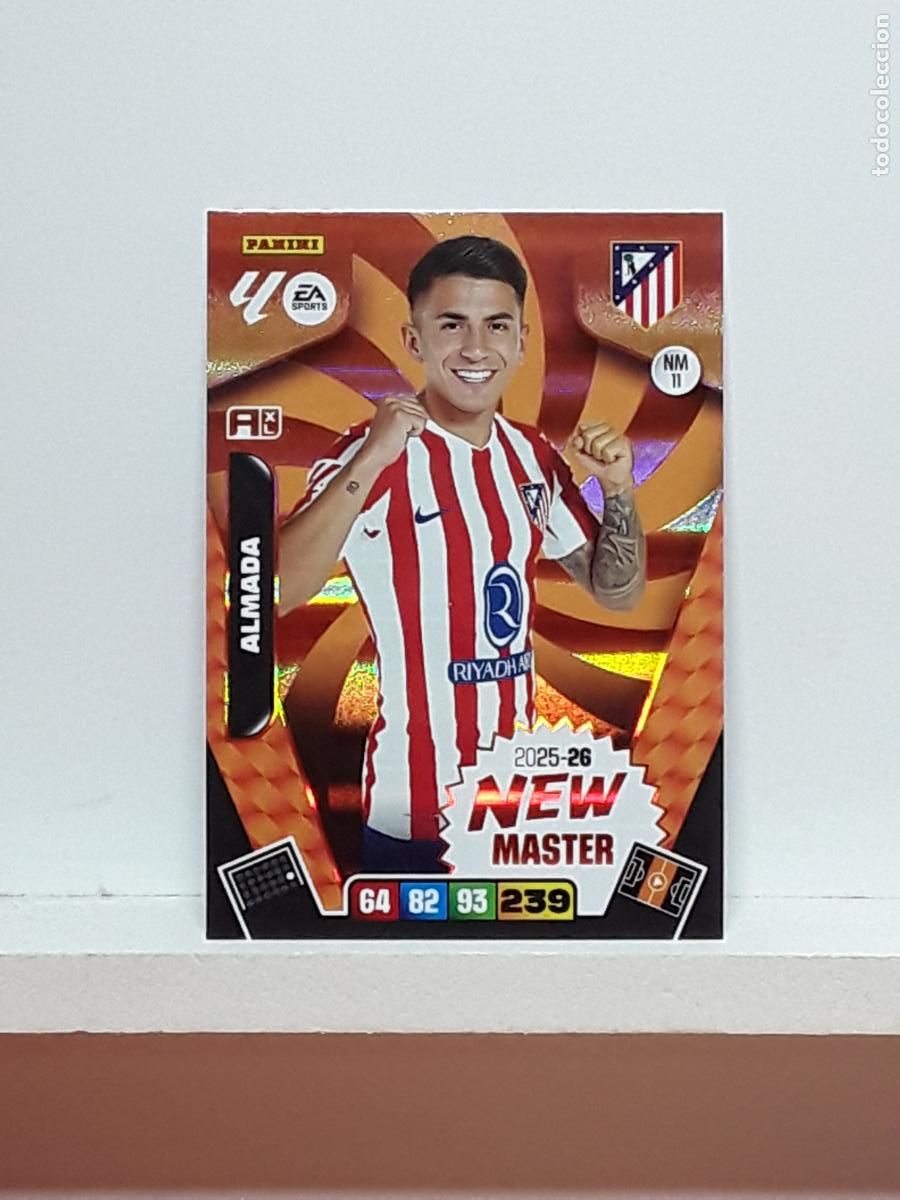 Coleccionismo cromos antiguos: ADRENALYN 2025 2026 25 26 ALBUM PANINI LIGA N NM11 NM 11 ATLETICO MADRID NEW MASTER ALMADA