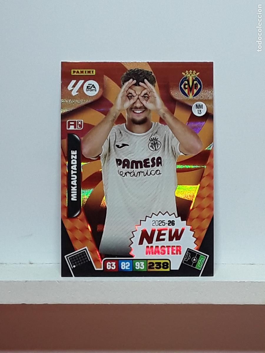 Collectable Antique Stickers: ADRENALYN 2025 2026 25 26 ALBUM PANINI LIGA N NM13 NM 13 VILLARREAL NEW MASTER MIKAUTADZE