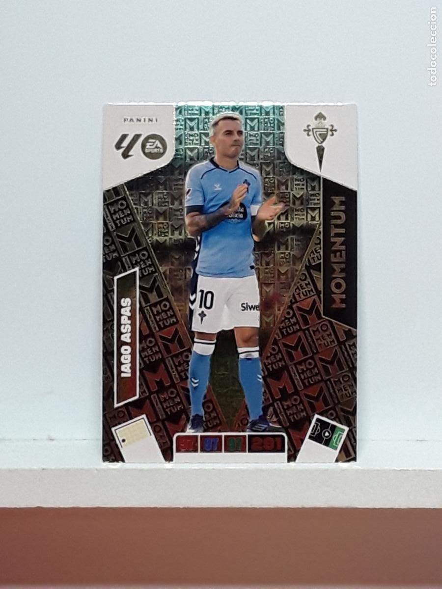 Coleccionismo cromos antiguos: ADRENALYN 2025 2026 25 26 ALBUM PANINI LIGA N CELTA MOMENTUM IAGO ASPAS