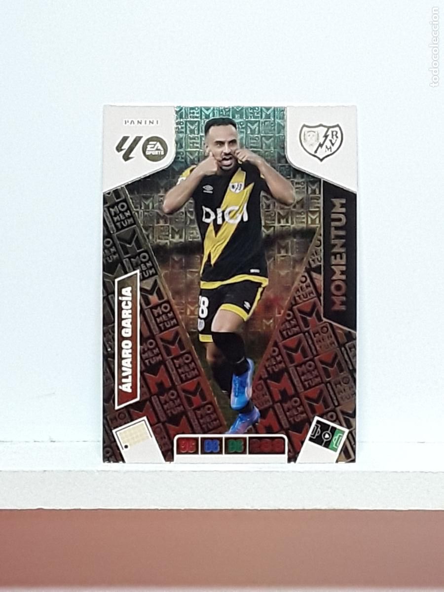 Coleccionismo cromos antiguos: ADRENALYN 2025 2026 25 26 ALBUM PANINI LIGA N RAYO VALLECANO MOMENTUM ALVARO GARCIA