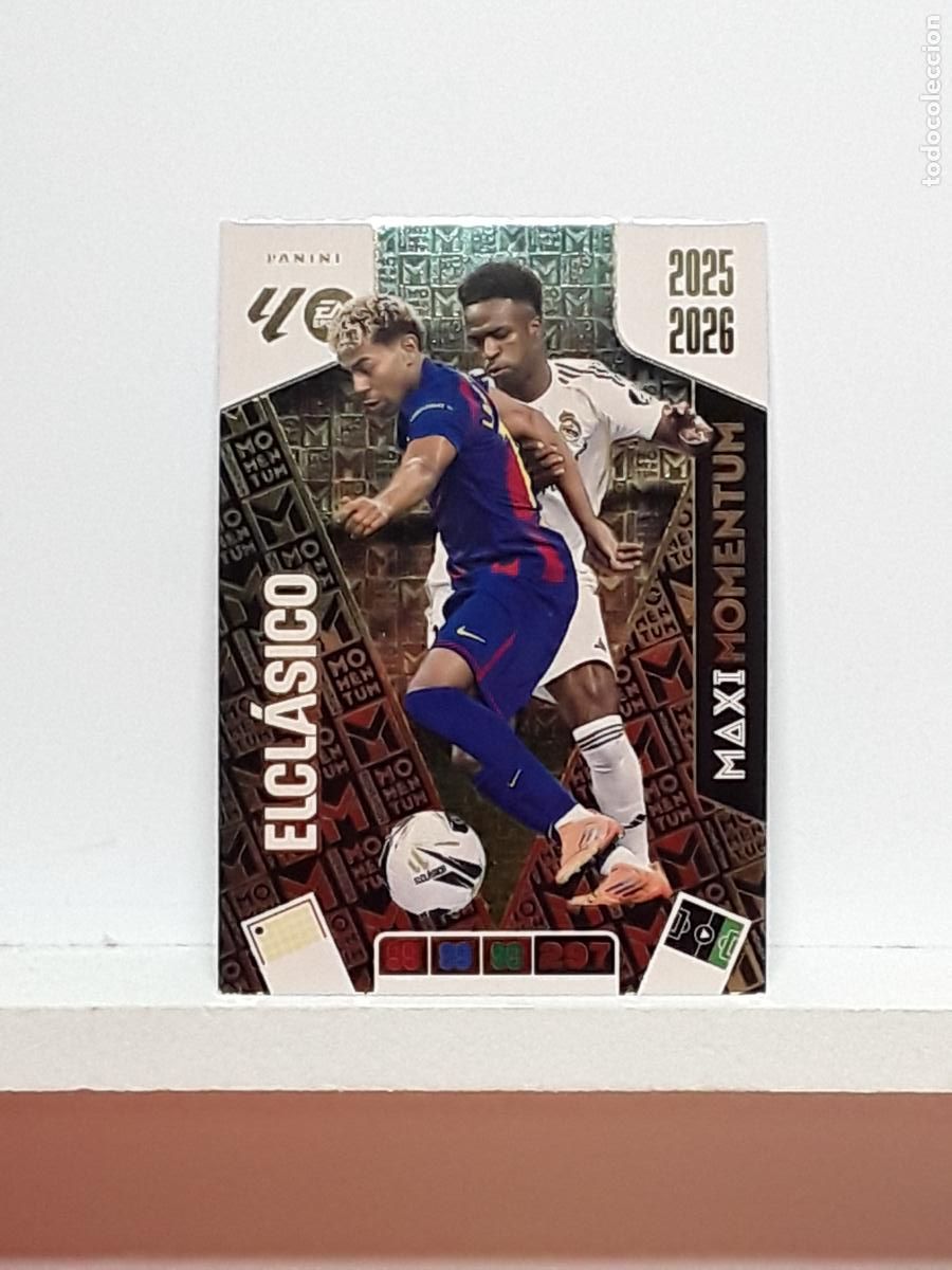 Coleccionismo cromos antiguos: ADRENALYN 2025 2026 25 26 ALBUM PANINI LIGA N REAL MADRID BARCELONA MAXI MOMENTUM LAMINE YAMAL