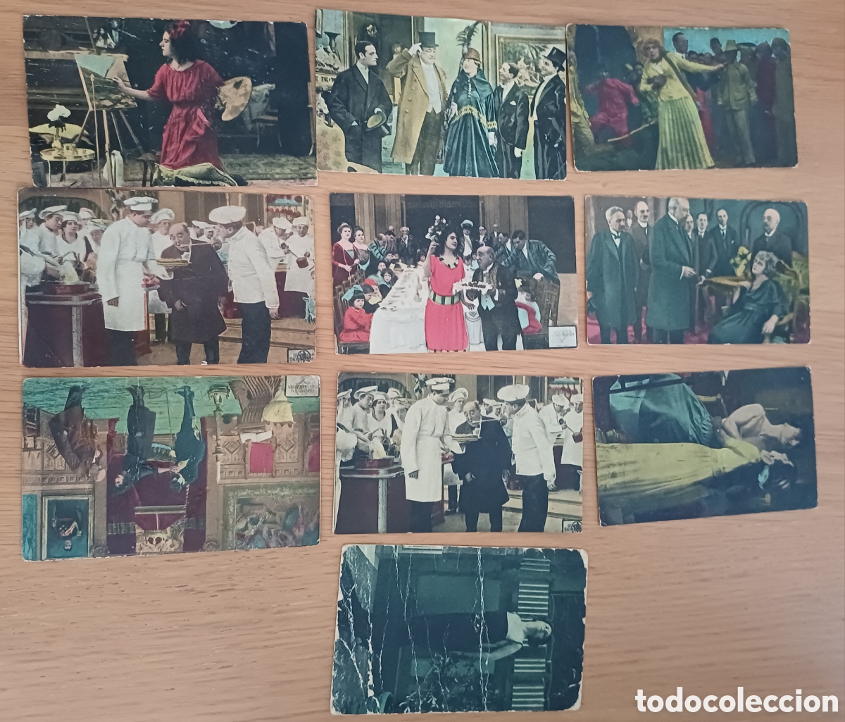 Coleccionismo cromos antiguos: 22 cromos antiguos cine mudo