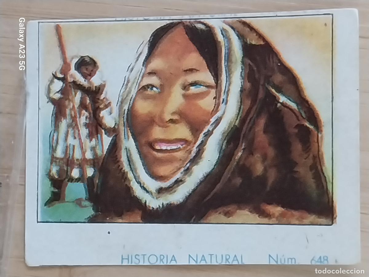 Collectable Antique Stickers: ESQUIMAL MUJER CHOCOLATES JUNCOSA CROMO 648 SIN PEGAR -*....*- HISTORIA NATURAL A&Ntilde;O 1935 5X3.5CMS