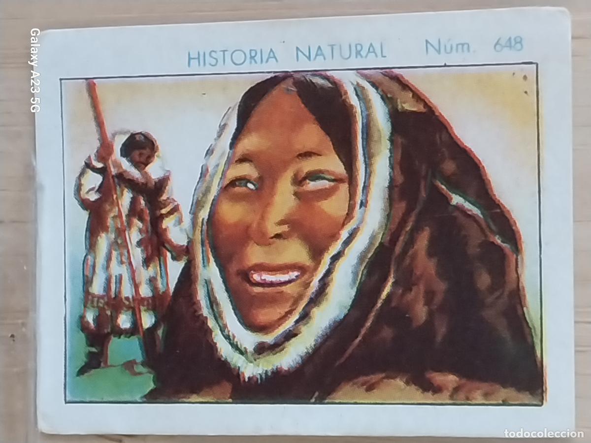 Collectable Antique Stickers: ESQUIMAL MUJER CHOCOLATES JUNCOSA CROMO 648 SIN PEGAR -*...*- HISTORIA NATURAL A&Ntilde;O 1935 5X3.5CMS