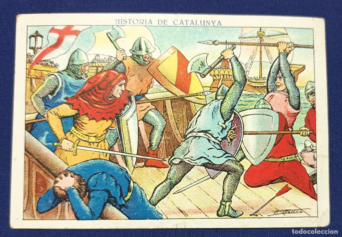 Coleccionismo cromos antiguos: CROMO HISTORIA DE CATALUNYA N&ordm; 32.XOCOLATA JUNCOSA