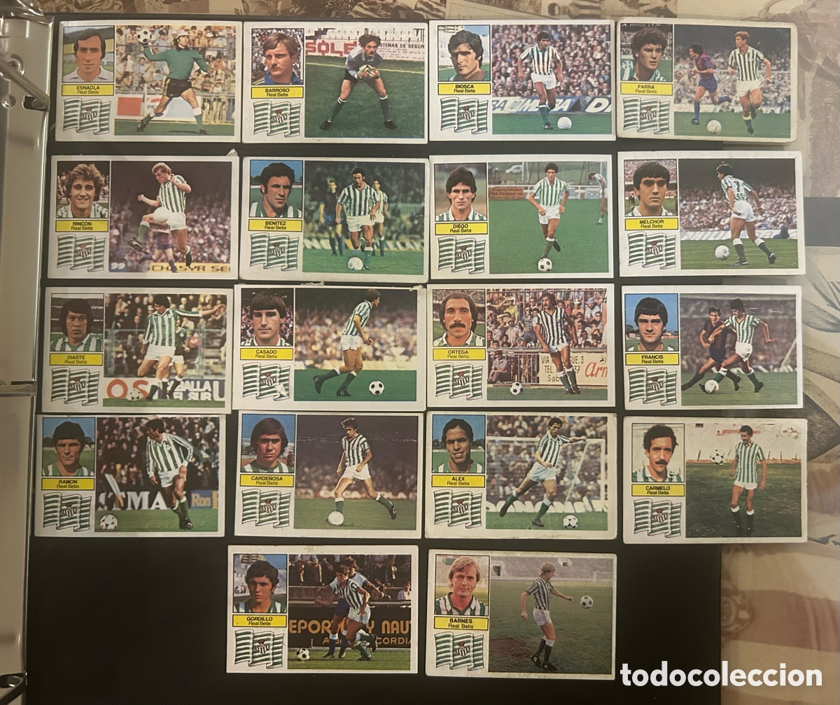 Coleccionismo cromos antiguos: Lote Betis ediciones este 82 83