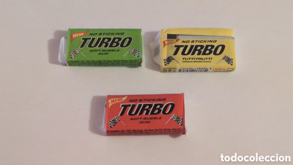 Coleccionismo cromos antiguos: Cromos Chicles sin abrir Turbo. Coches