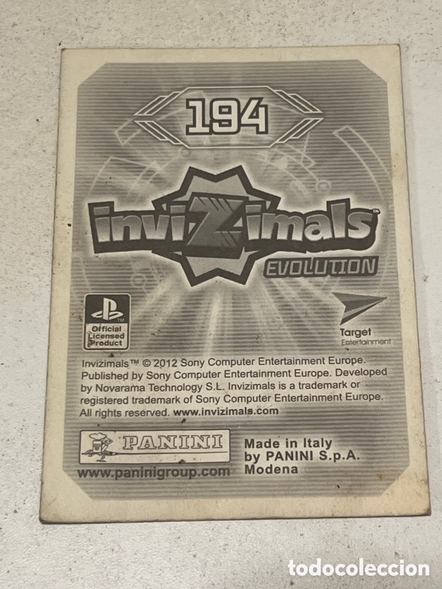 Coleccionismo cromos antiguos: Cromo PANINI Invizimals Evolution 2012 N&deg;194 Bonesnapper - Foto 2