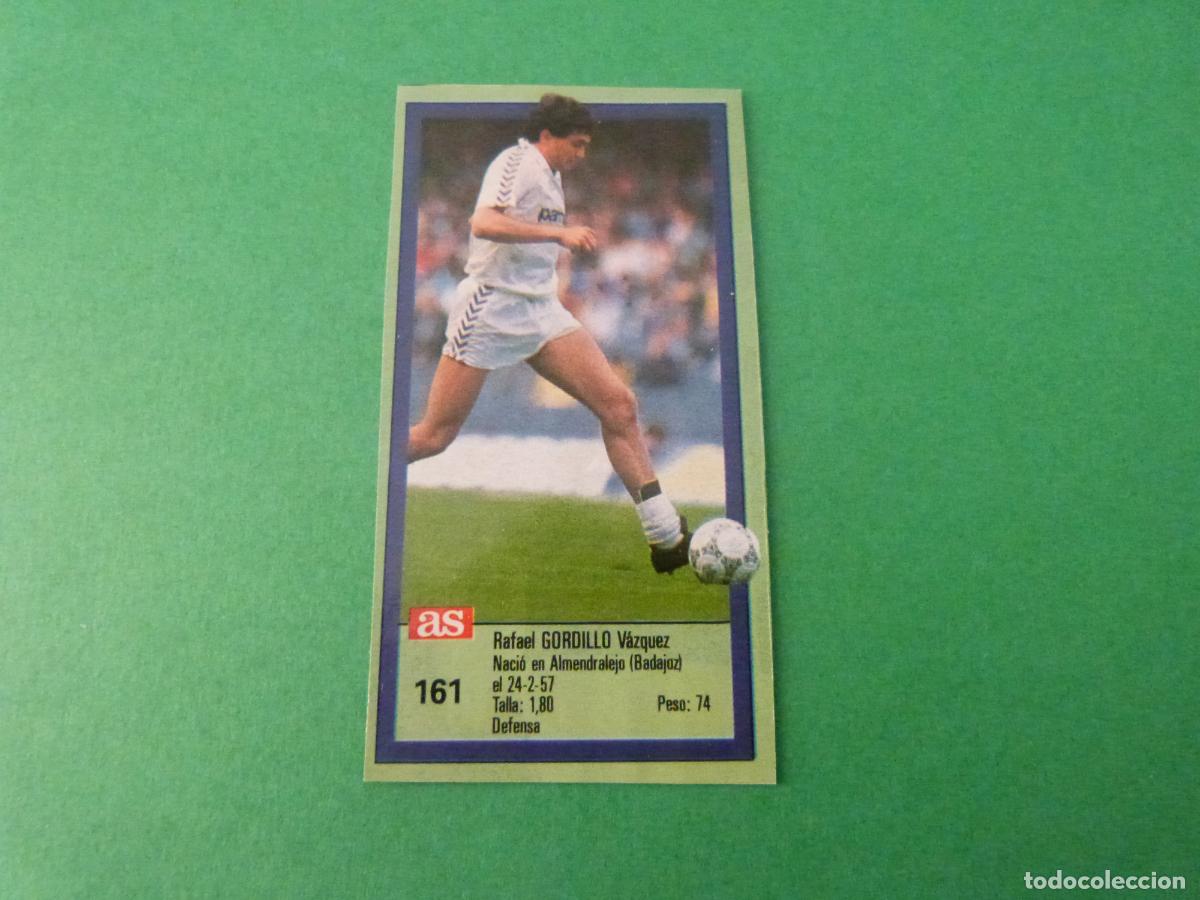 Coleccionismo cromos antiguos: CROMO FUTBOL GORDILLO REAL MADRID C.F. RECORTADO N&ordm; 161 ASES DE LA LIGA 1989-1990/89-90 AS
