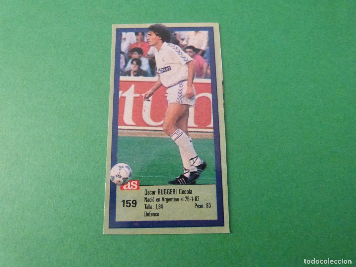 Coleccionismo cromos antiguos: CROMO FUTBOL RUGGERI REAL MADRID C.F. RECORTADO N&ordm; 159 ASES DE LA LIGA 1989-1990/89-90 AS