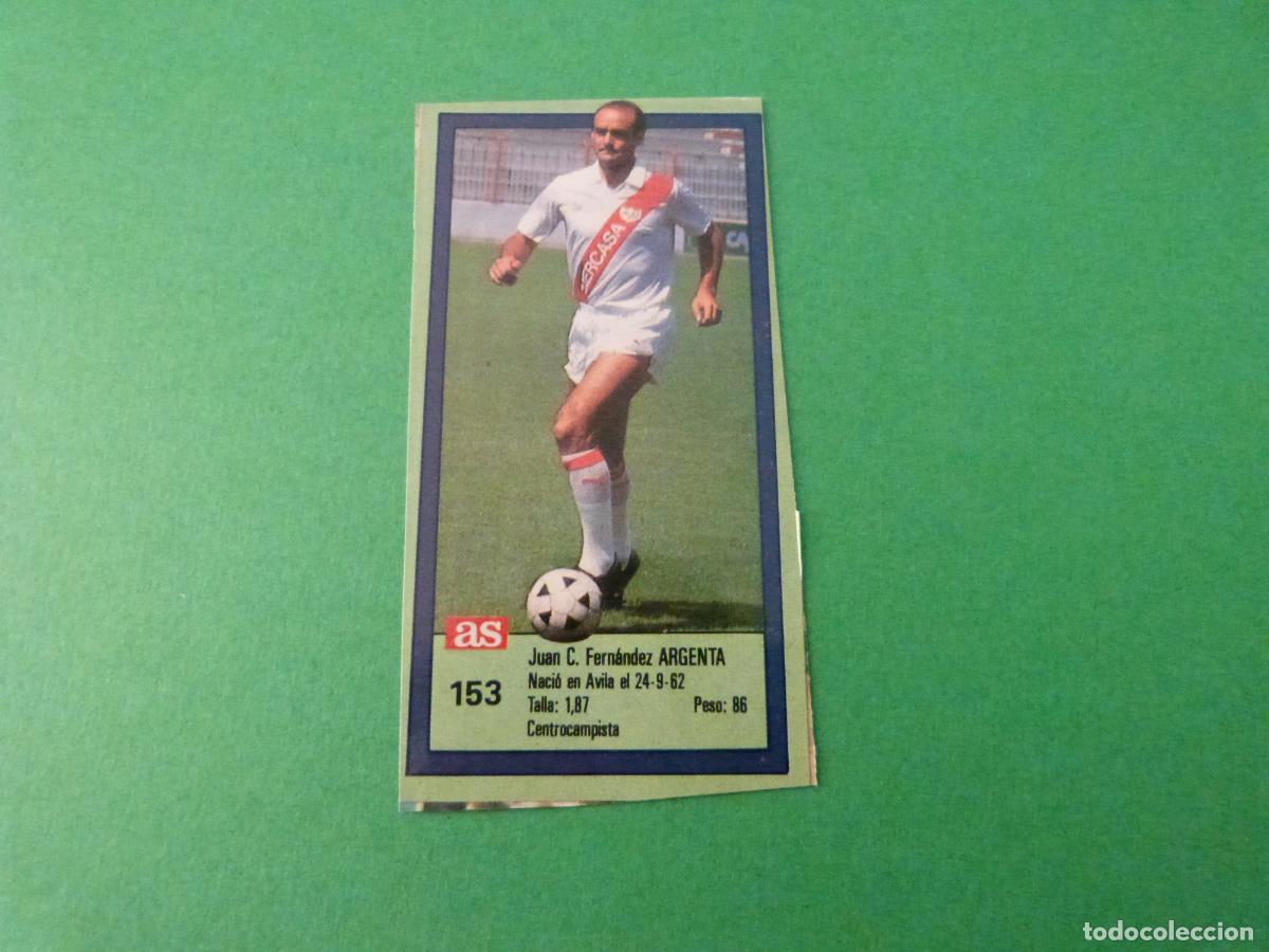 Coleccionismo cromos antiguos: CROMO FUTBOL ARGENTA RAYO VALLECANO RECORTADO N&ordm; 153 ASES DE LA LIGA 1989-1990/89-90 AS