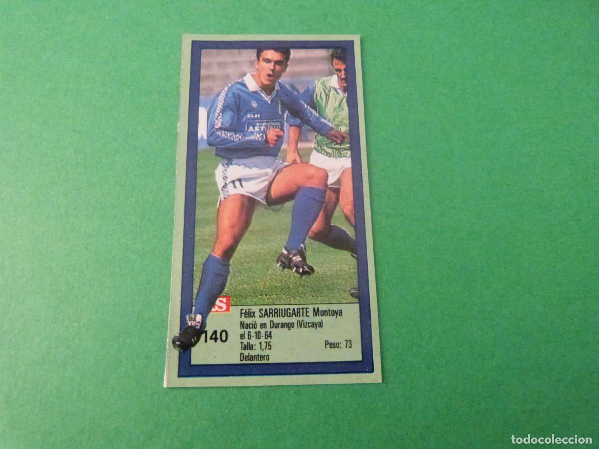 Coleccionismo cromos antiguos: CROMO FUTBOL SARRIUGARTE REAL OVIEDO RECORTADO N&ordm; 140 ASES DE LA LIGA 1989-1990/89-90 AS