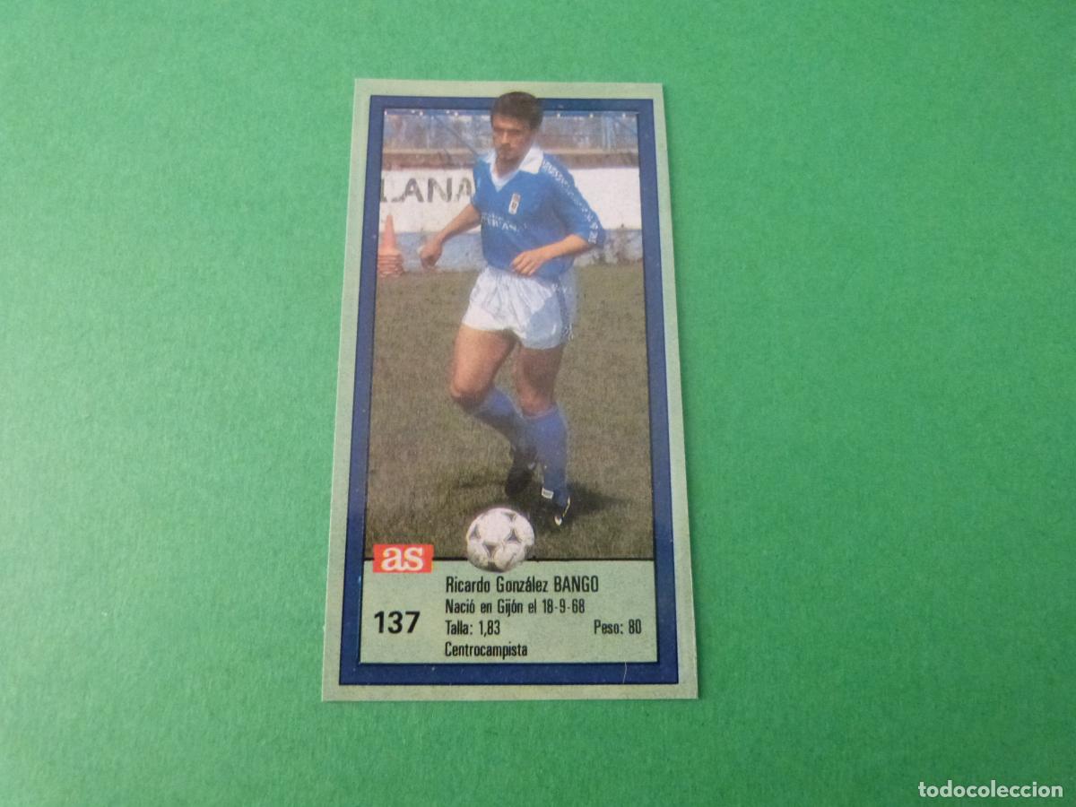 Coleccionismo cromos antiguos: CROMO FUTBOL BANGO REAL OVIEDO RECORTADO N&ordm; 137 ASES DE LA LIGA 1989-1990/89-90 AS