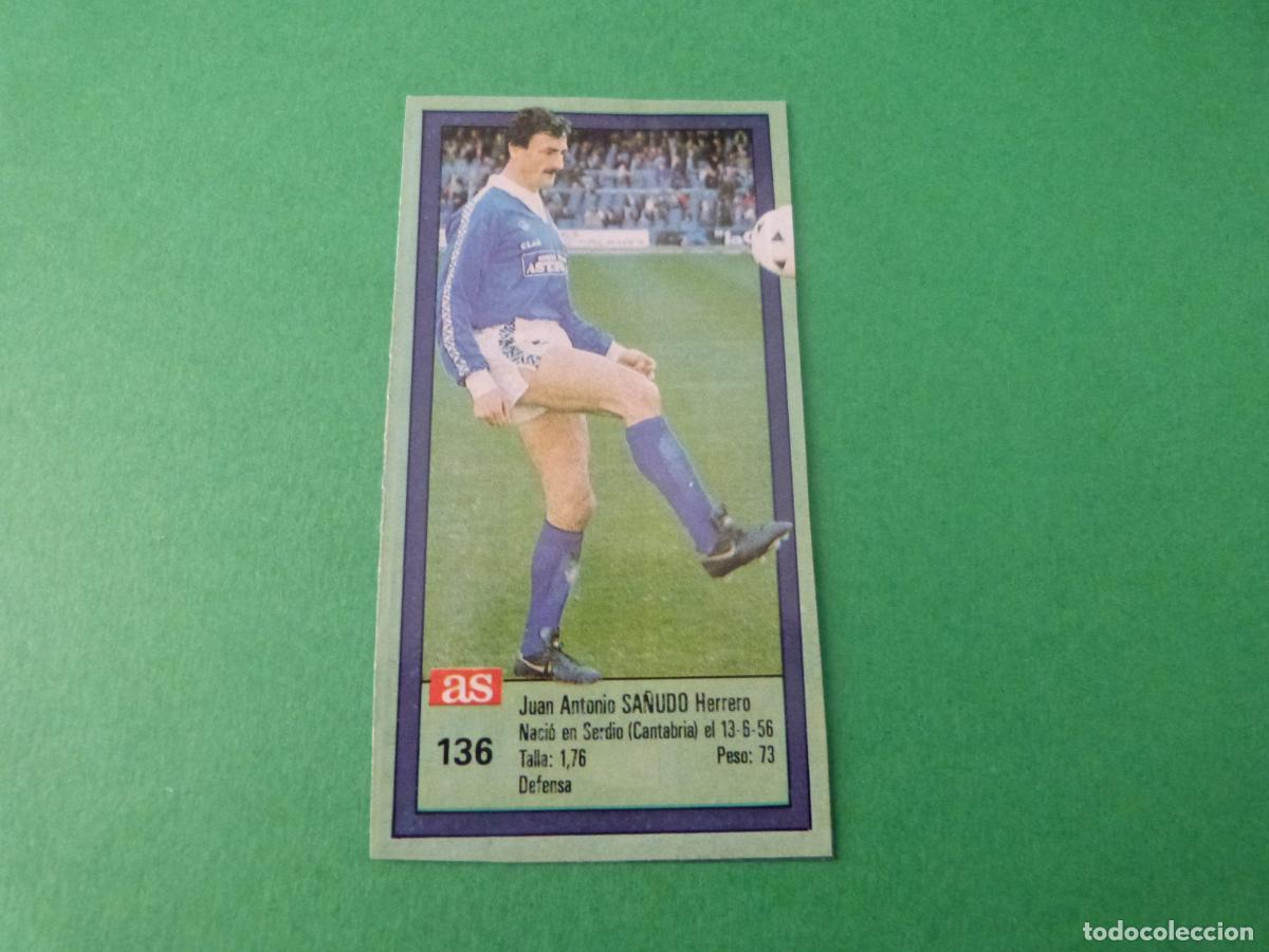 Coleccionismo cromos antiguos: CROMO FUTBOL SA&Ntilde;UDO REAL OVIEDO RECORTADO N&ordm; 136 ASES DE LA LIGA 1989-1990/89-90 AS