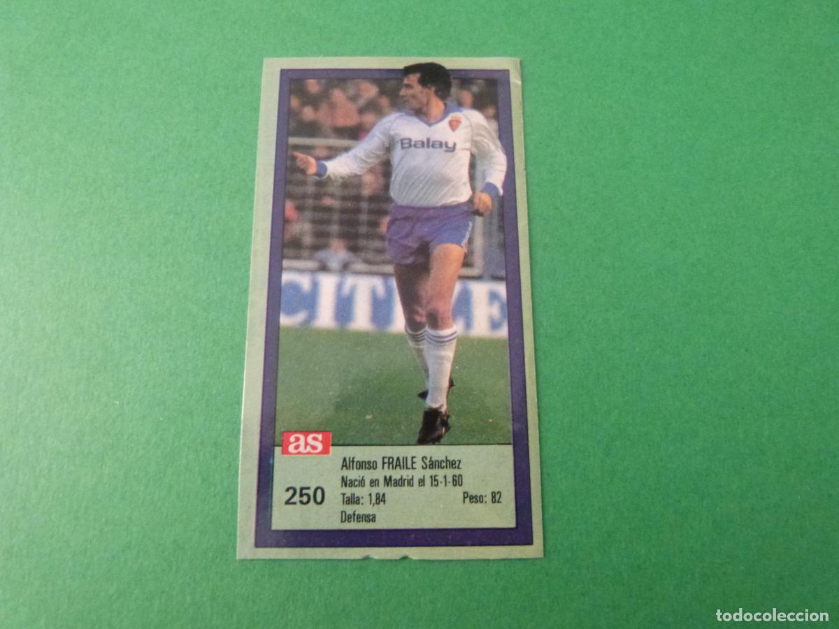 Coleccionismo cromos antiguos: CROMO FUTBOL FRAILE REAL ZARAGOZA RECORTADO N&ordm; 250 ASES DE LA LIGA 1989-1990/89-90 AS