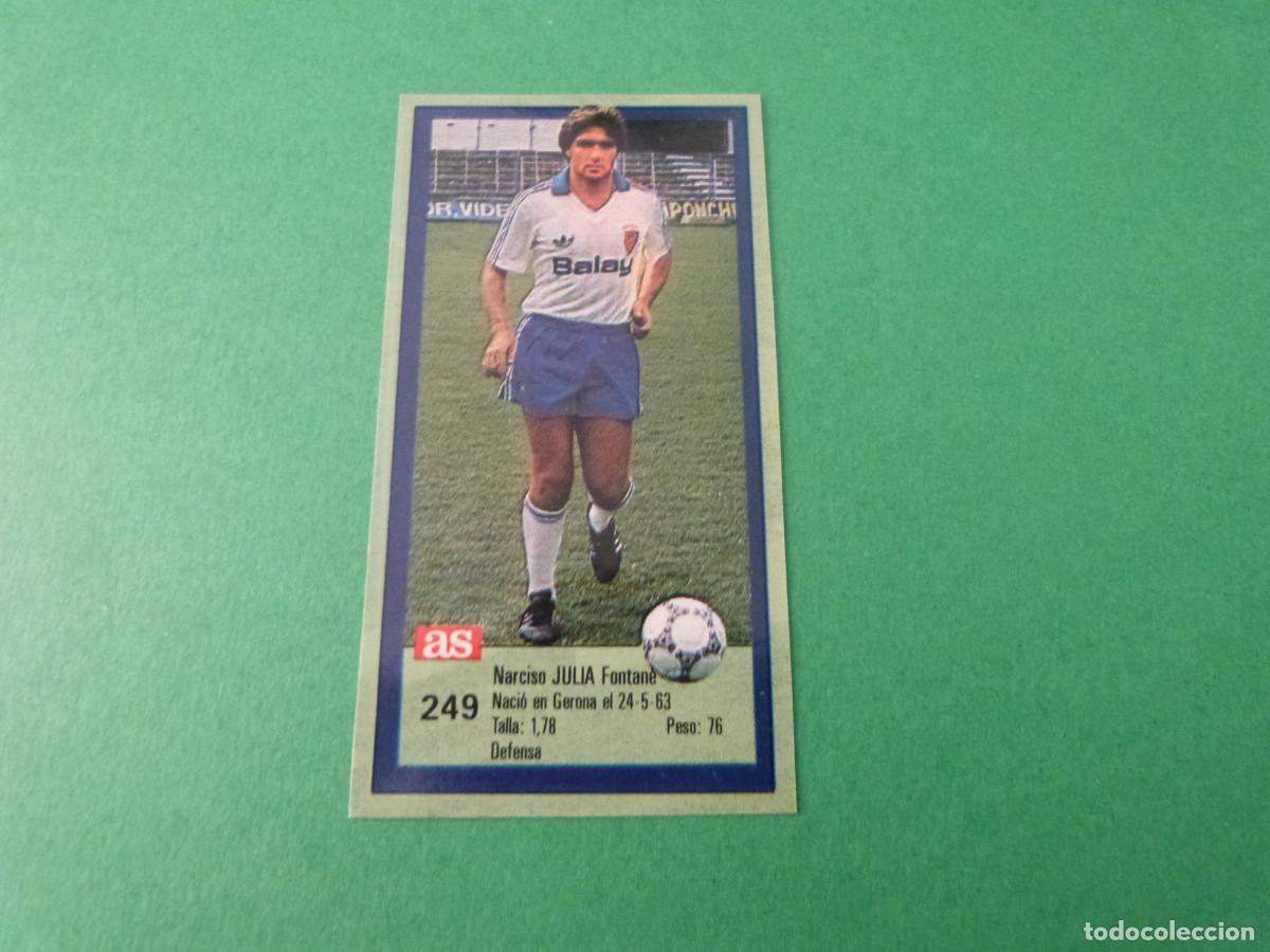 Coleccionismo cromos antiguos: CROMO FUTBOL JULIA REAL ZARAGOZA RECORTADO N&ordm; 249 ASES DE LA LIGA 1989-1990/89-90 AS