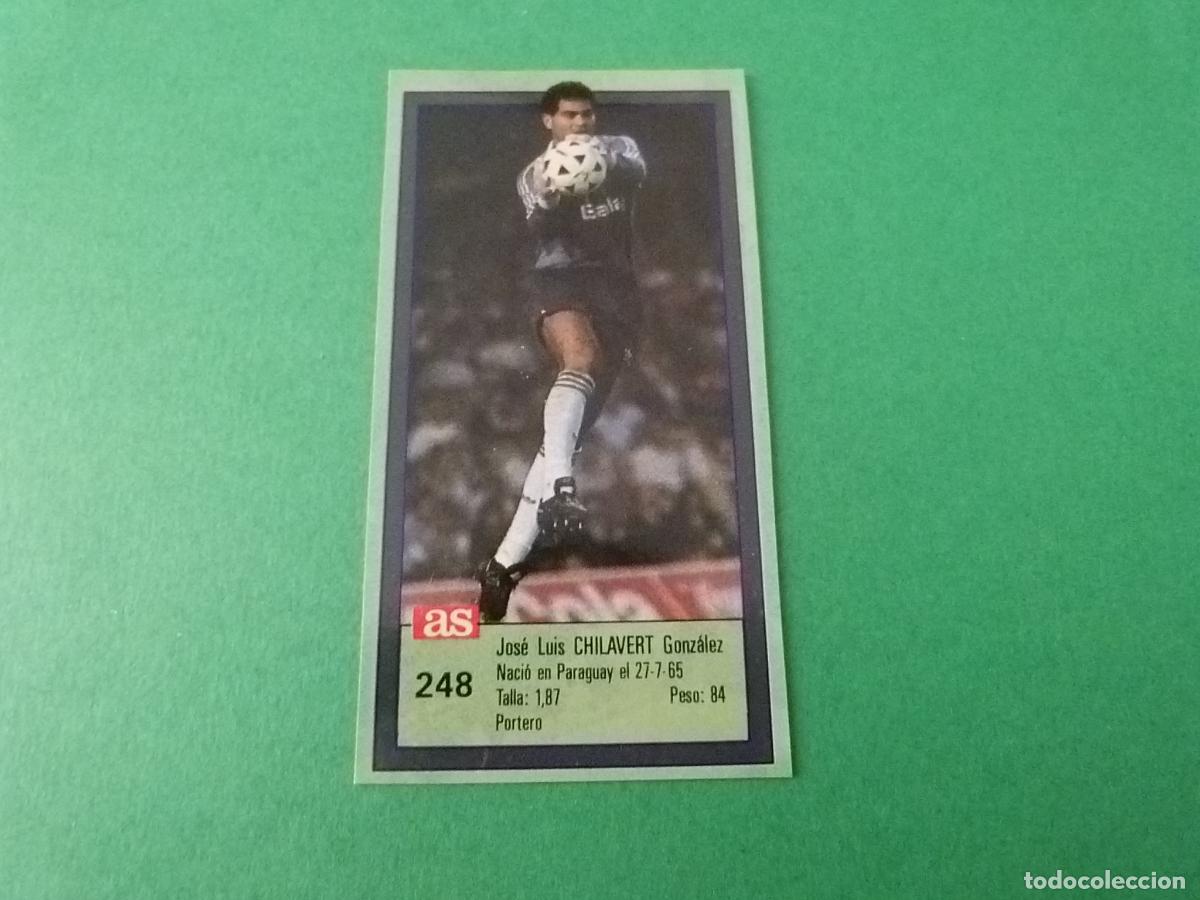 Coleccionismo cromos antiguos: CROMO FUTBOL CHILAVERT REAL ZARAGOZA RECORTADO N&ordm; 248 ASES DE LA LIGA 1989-1990/89-90 AS