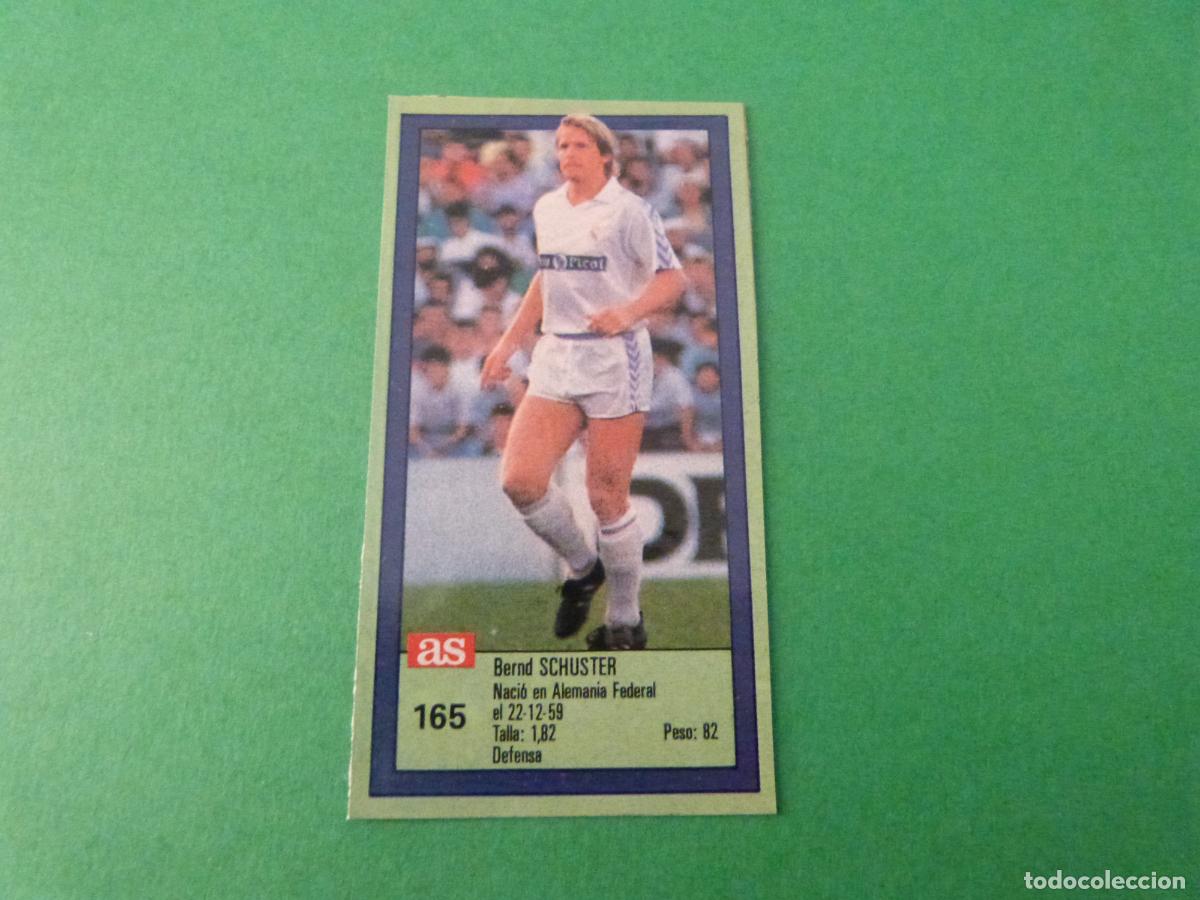 Coleccionismo cromos antiguos: CROMO FUTBOL SCHUSTER REAL MADRID C.F. RECORTADO N&ordm; 165 ASES DE LA LIGA 1989-1990/89-90 AS