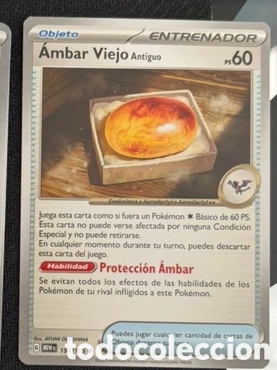 Coleccionismo cromos antiguos: 154/165 &Aacute;mbar viejo CARTA POKEMON TCG