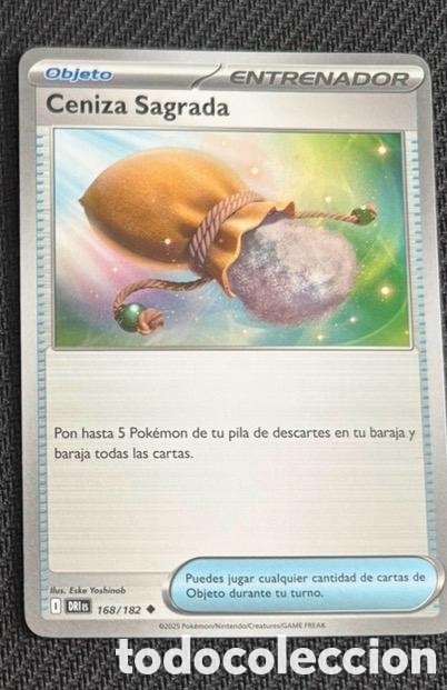 Coleccionismo cromos antiguos: 168/182 Ceniza sagrada CARTA POKEMON TCG