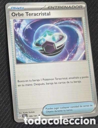 Coleccionismo cromos antiguos: 189/191 Orbe teracristal CARTA POKEMON TCG