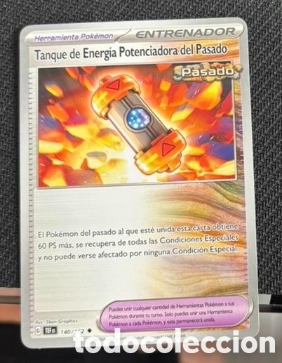 Coleccionismo cromos antiguos: 140/162 Tanque de energ&iacute;a potenciadora del pasado CARTA POKEMON TCG