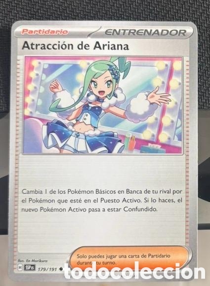 Coleccionismo cromos antiguos: 179/191 Atracci&oacute;n de Ariana CARTA POKEMON TCG