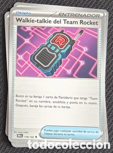 Coleccionismo cromos antiguos: 178/182 Walkie-talkie del team rocket CARTA POKEMON TCG