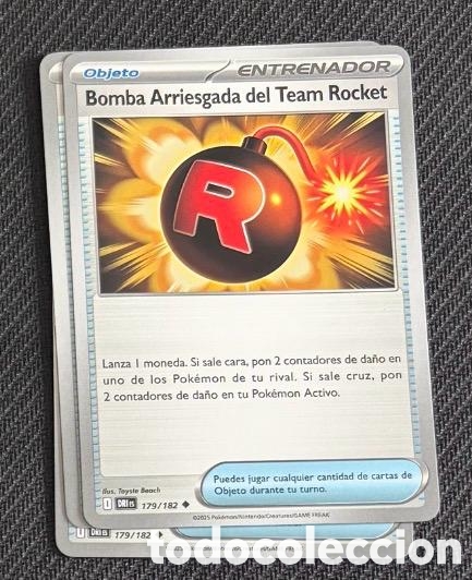 Coleccionismo cromos antiguos: 179/182 Bomba arriesgada del team rocket CARTA POKEMON TCG