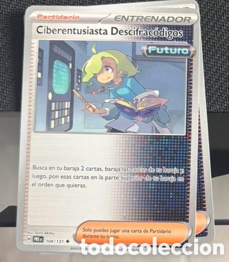 Coleccionismo cromos antiguos: 104/131 Ciberentusiasta descifracodigos CARTA POKEMON TCG