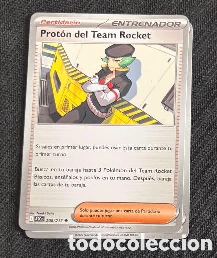 Coleccionismo cromos antiguos: 208/227 Proton del team rocket CARTA POKEMON TCG