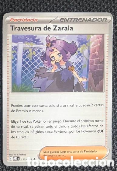 Coleccionismo cromos antiguos: 113/132 Travesura de Zarala CARTA POKEMON TCG