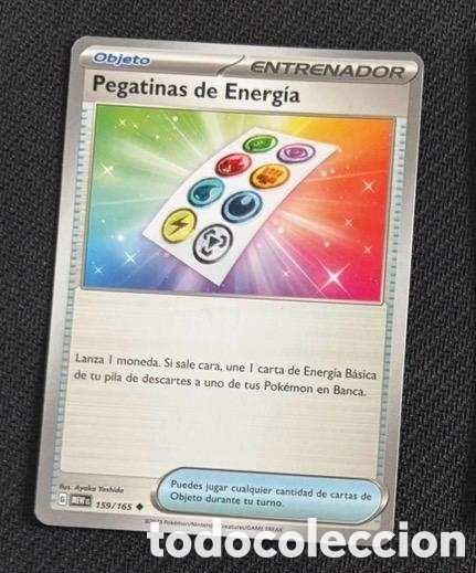 Coleccionismo cromos antiguos: 159/165 Pegatinas de energ&iacute;a CARTA POKEMON TCG