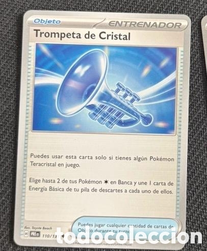 Coleccionismo cromos antiguos: 110/131 Trompeta de cristal CARTA POKEMON TCG