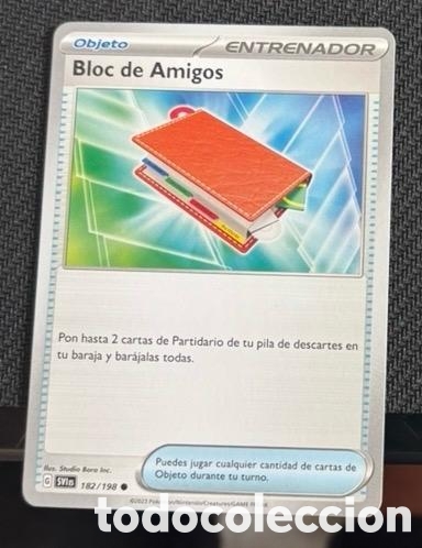 Coleccionismo cromos antiguos: 182/198 Bloc de amigos CARTA POKEMON TCG