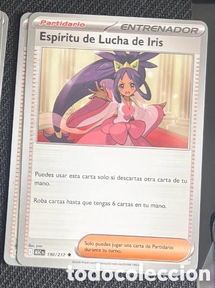 Coleccionismo cromos antiguos: 190/217 Esp&iacute;ritu de lucha de Iris CARTA POKEMON TCG
