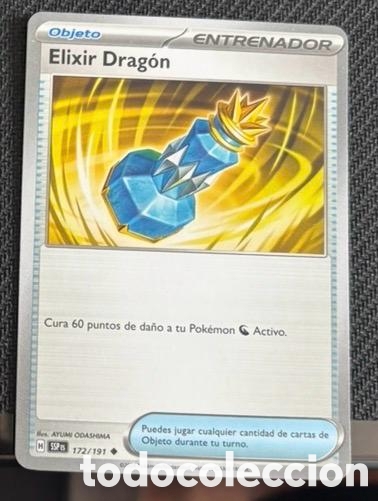 Coleccionismo cromos antiguos: 172/191 Elixir drag&oacute;n CARTA POKEMON TCG