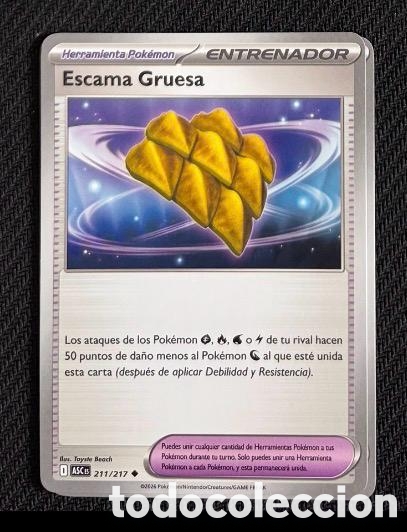 Coleccionismo cromos antiguos: 211/217 Escama gruesa CARTA POKEMON TCG