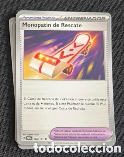 Coleccionismo cromos antiguos: 126/131 Monopat&iacute;n de rescate CARTA POKEMON TCG